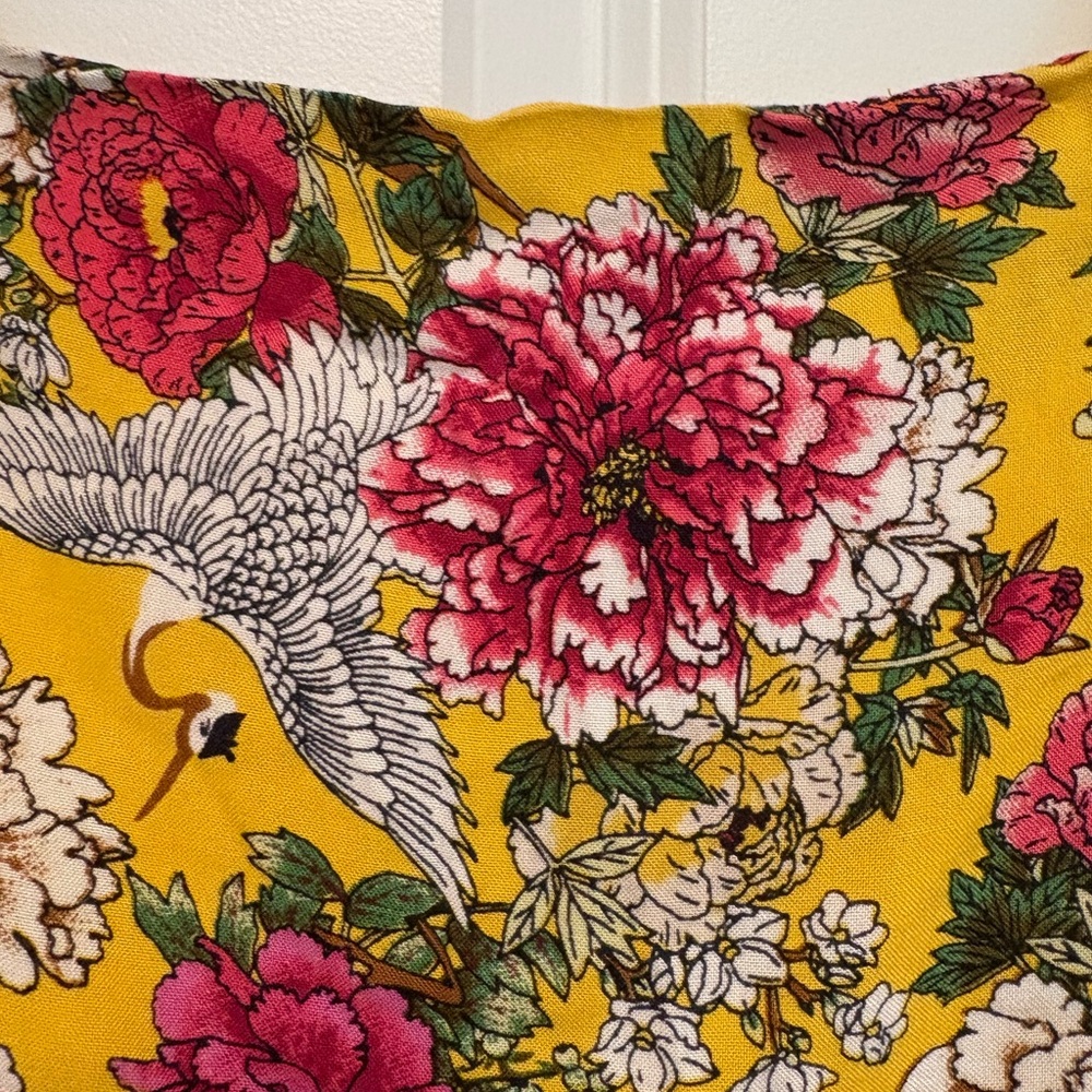 Anthropologie maxi dress Farm Rio size L yellow floral Cantonal maxi sold out - Picture 7 of 16